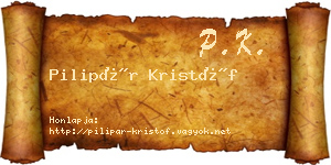 Pilipár Kristóf névjegykártya